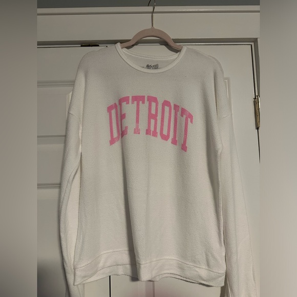 The Original Retro Brand Women’s Fleece Long Sleeve Shirt : Detroit - Picture 2 of 4